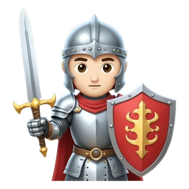 Battle mage: a knight in armor wielding both sword and magic sticker