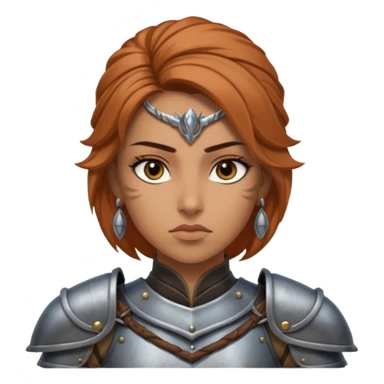 ESO female moamer warrior with lashes and earrings sticker