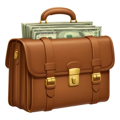 money filled briefcase sticker
