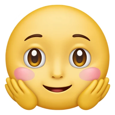 blushing face with nails and feets behind taka original emoji nie morda człowieka tylko ta buźka żółta ☺️ sticker