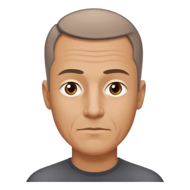 hombre, 50 años pelo poco rapado delgado sticker