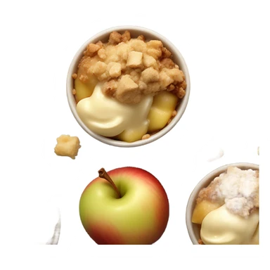 Apple crumble and custard  sticker