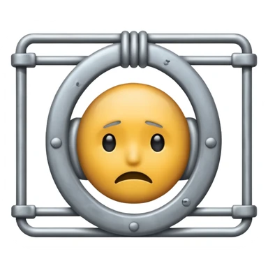 trauriges Emoji im Gefängnis sticker