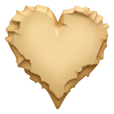 Broken beige heart sticker