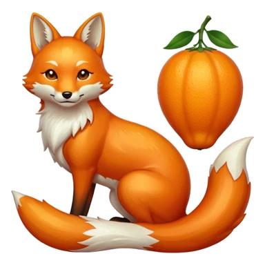 Kitsune fruits  sticker
