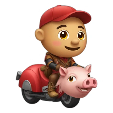 Hog rider sticker