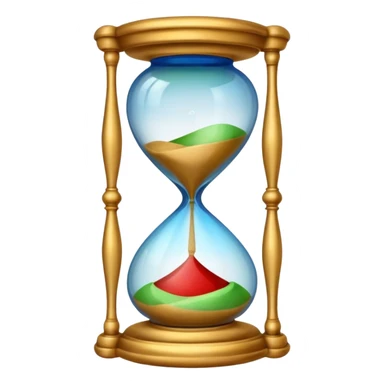 ancient colorful hourglass sticker