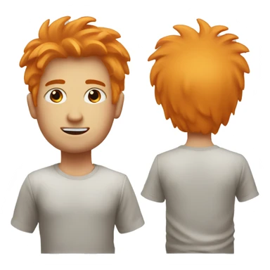 guy whit orange hair whit hairy of book, white whit light eyes brown sticker