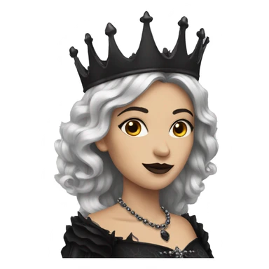 gothic queen with black crown sticker