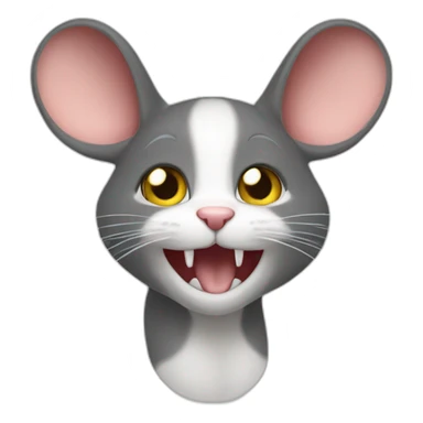 Souris sur chat sticker