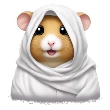 An Arab hamster wearing a thobe and shemagh sticker