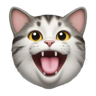 a cat sticking its tongue out sticker