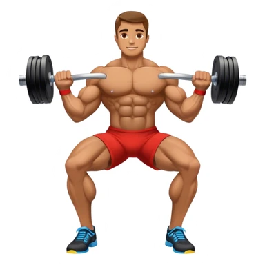 side-view bodybuilder dumbbell lunges sticker