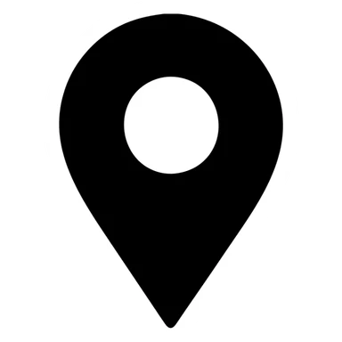 location marker icon, black filled, urban theme sticker