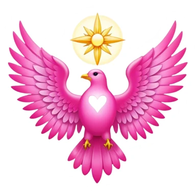 6 wings emblem holy light pink sticker