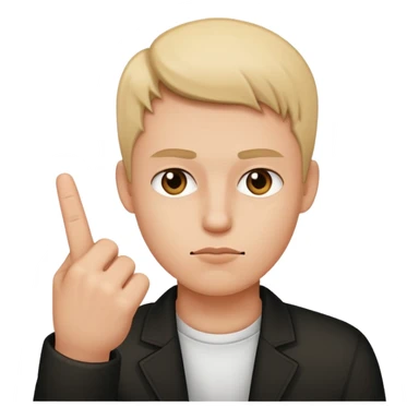 25 asl middle finger down sticker