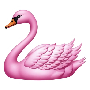 pink swan sticker