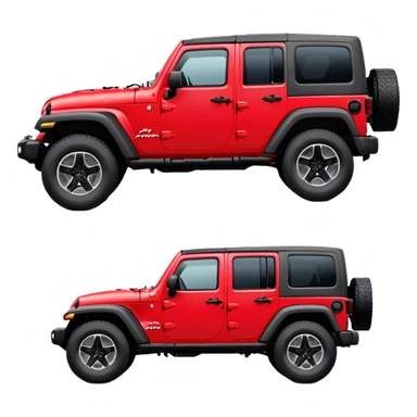 Jeep Wrangler - Jeep (Model Year: 2022) (Iconic colour: Red) sticker