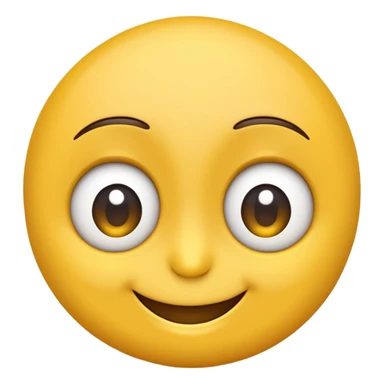 Emoji smirking with big eyes sticker