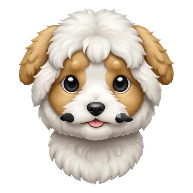 Maltipoo dog longer ears and black eyes sticker