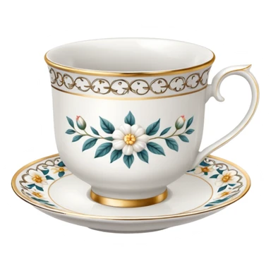 porcelain tea cups sticker
