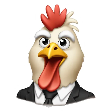 A chicken whose dapper af funny sticker