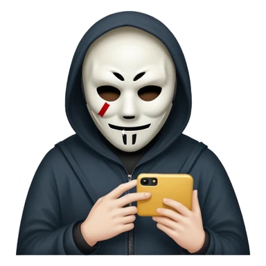Ghostface from Scream with a phone sticker