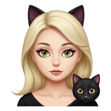 dark feminine energy woman, cat eye  sticker