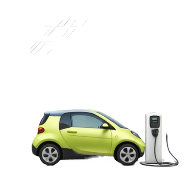 electric vehicle being charged at home from solar sticker