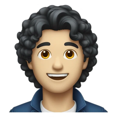 Un jeune homme noir, les cheveux bleus et qui a das dents de vampire. sticker