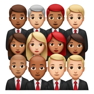 people with red tie sticker