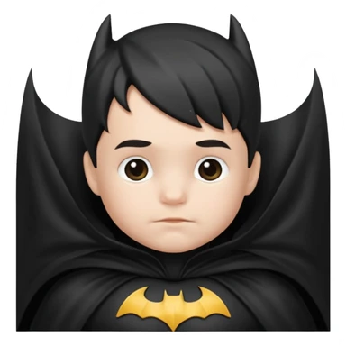 Toddler Batman in capes...Batman and NOT Superman  sticker