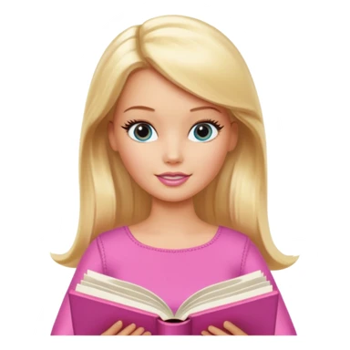 barbie reading huge philosophy book sticker