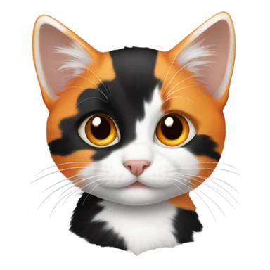 Kitten with orange black and white patches sticker