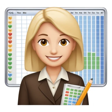 aditor with spreadsheet emoji sticker