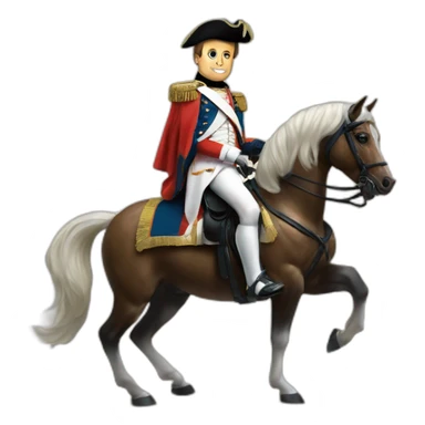 Emmanuel Macron on Napoleon horse sticker