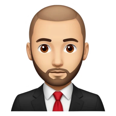 karim benzema in suit and tie sticker