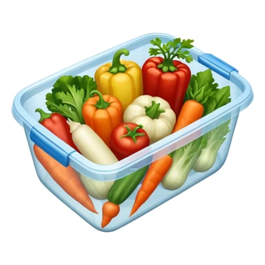 vegetables in plastic container sticker