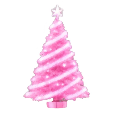 aesthetic pink christmas tree sticker