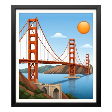 Golden Gate Bridge 🌉 in frame sticker