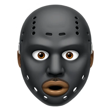 Masque de hockey de kanye west avec deux trous au dessus de la place de vision, et 6 trous en dessous de la place du nez without eyes and mouth  sticker