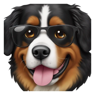 bernese mountain dog with sunglasses sticker