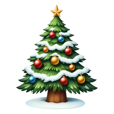 Christmas tree with snow sticker