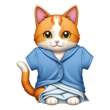 Calico folding clothes sticker