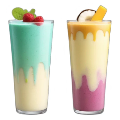 layered smoothie with up and down coconut drizzle sticker