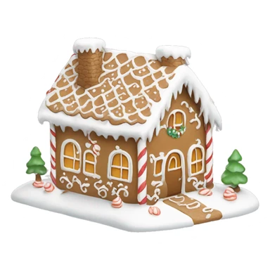 Cosy white gingerbread house  sticker