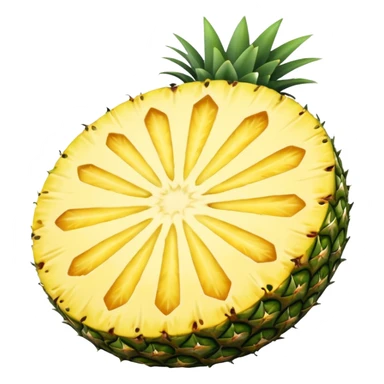 pineapple slice circular no leaves sticker