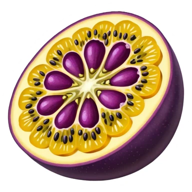 passion fruit sliced juicy sticker