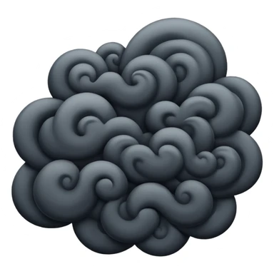 sky full of dark clouds with windy background  sticker