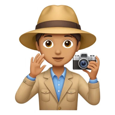 person photographing a car sticker